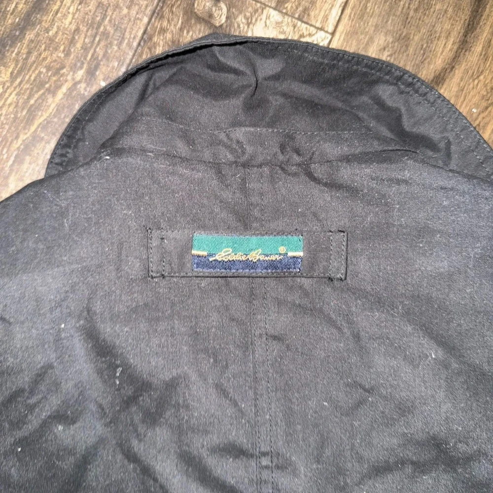 Vintage Eddie Bauer Jacket Mens M Black Plaid Wool‎ Lined Parka Outdoors